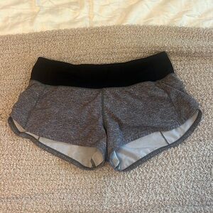 Lululemon gray speed up shorts